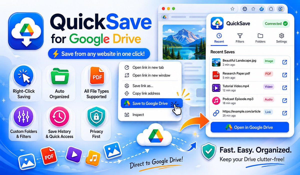 Jeba's tweet photo. Introducing Quick Save for Google Chrome. 
Ready and submitted to google chrome store for approval! https://t.co/jYGZMVeqxf