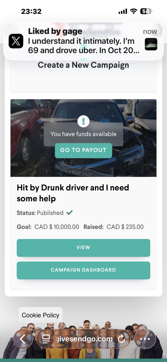 JimmyCanuck56's tweet photo. Here’s my interaction with a drunk driver from India. My life has been destroyed. Govt won’t help. Darshnil Bhatt is now back in India. I’m disabled and broke. Here’s my Givesendgo if you can help. https://t.co/GTT15w5XMA