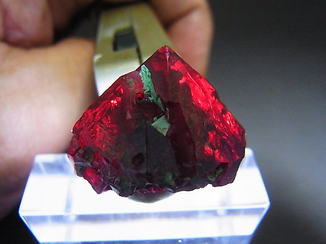 perfectstone_yh's tweet photo. DRコンゴ🇨🇩のキュープライト(赤銅鉱)‼️この形、この赤🟥‼️結晶のまま宝石ですね❣️
#キュープライト #赤銅鉱 https://t.co/PGdH6IbCaL