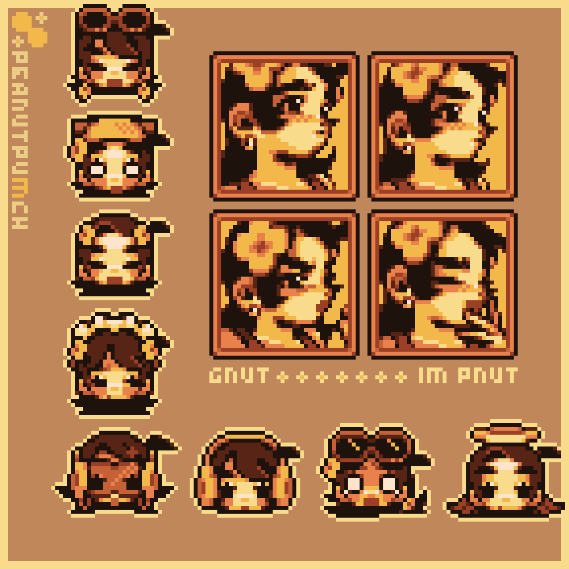 PEANUTPUMCH's tweet photo. some static assets from my animated ref sheet that i keep forgetting to share....𖧷 #pixelart https://t.co/Gg2ZMz1WZX