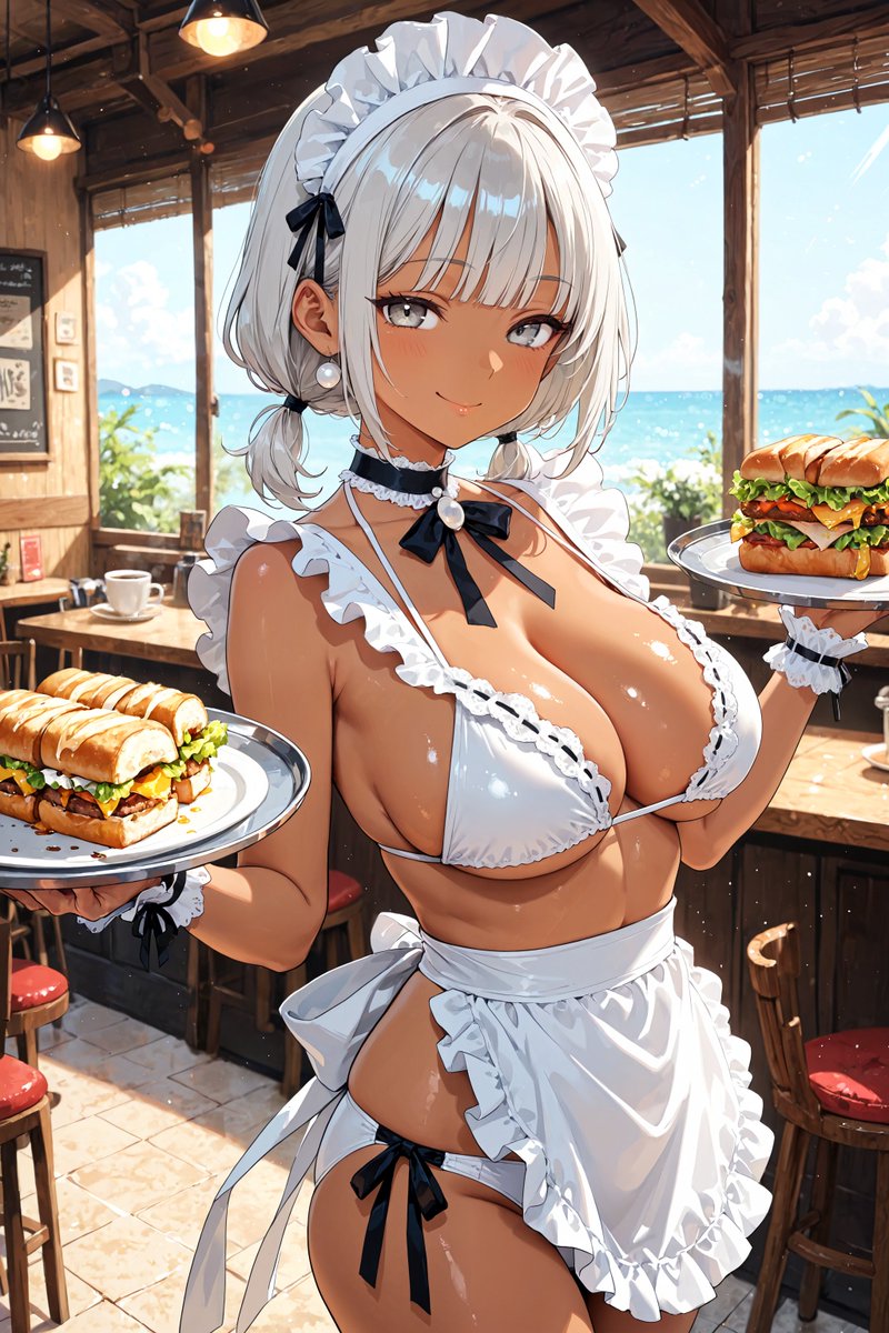 Aya_AI_Illust's tweet photo. おっはよ～ございます💗
ビキニメイド喫茶本日も朝から開店中です✨
本日は看板娘全員出勤です🥰
皆さんのお目当ては誰かなw❓( *´艸｀)
私はお仕事に行ってきますので、素敵な土曜の朝をお過ごしください✨(｀･ω･´)ゞﾋﾞｼｯ
SFW anime-style illustration. No nudity, no suggestive intent. https://t.co/eT3Stc25HE