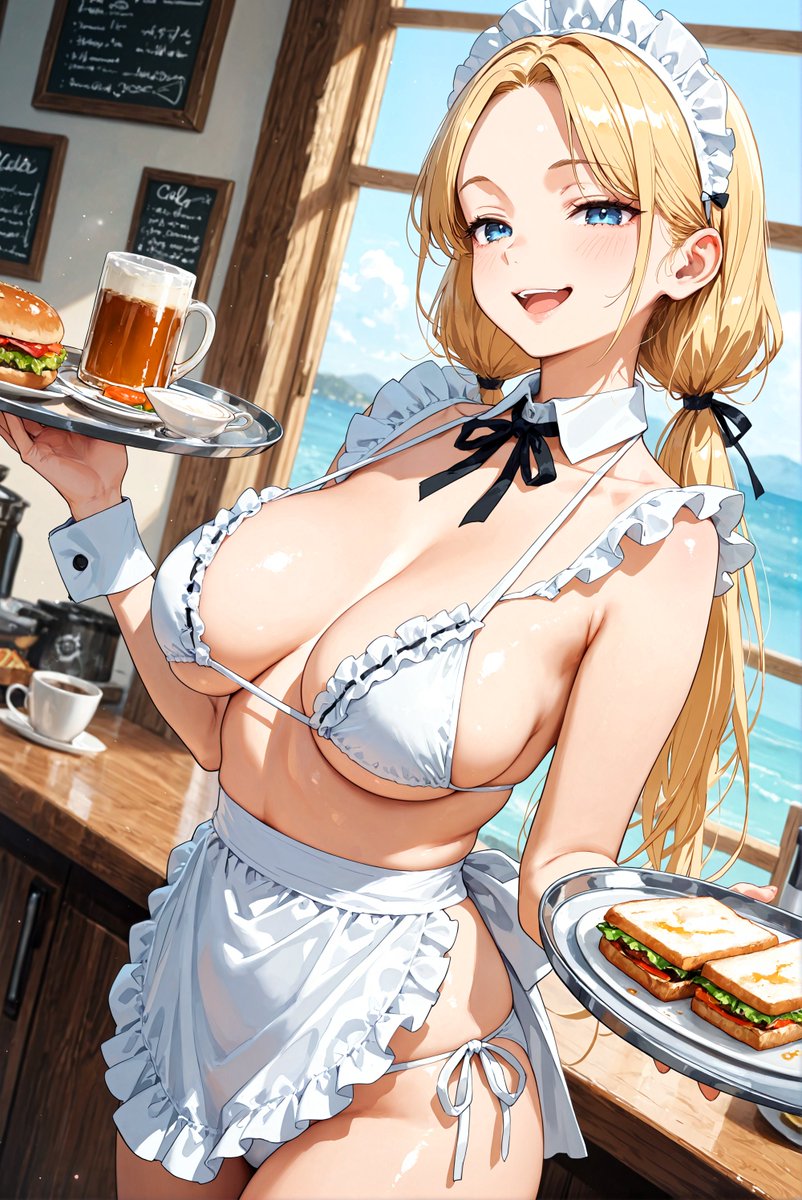 Aya_AI_Illust's tweet photo. おっはよ～ございます💗
ビキニメイド喫茶本日も朝から開店中です✨
本日は看板娘全員出勤です🥰
皆さんのお目当ては誰かなw❓( *´艸｀)
私はお仕事に行ってきますので、素敵な土曜の朝をお過ごしください✨(｀･ω･´)ゞﾋﾞｼｯ
SFW anime-style illustration. No nudity, no suggestive intent. https://t.co/eT3Stc25HE