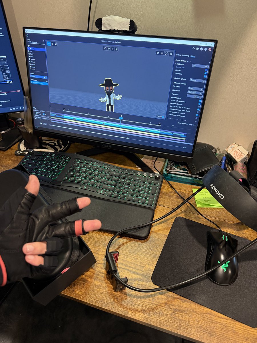 Juanpalacios's tweet photo. Back at it with my mocap suit 🔥 @hellorokoko 👀 https://t.co/71O9tEnneb