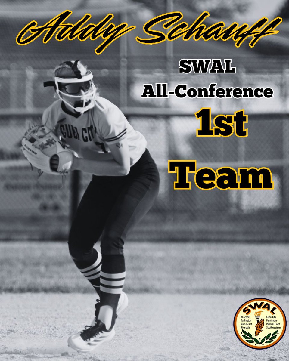 goCubans's tweet photo. Congrats to the Cubans selected for SWAL All-Conference recognition. 

1st Team All-Conference:
Addy Schauff
Josie Kruser
Cheyenne Houtakker

Honorable Mention All-Conference: 
Audrey Schauff

Congrats Addy, Josie, Cheyenne, and Audrey! 

# gocubans https://t.co/1qeEF0OuQM