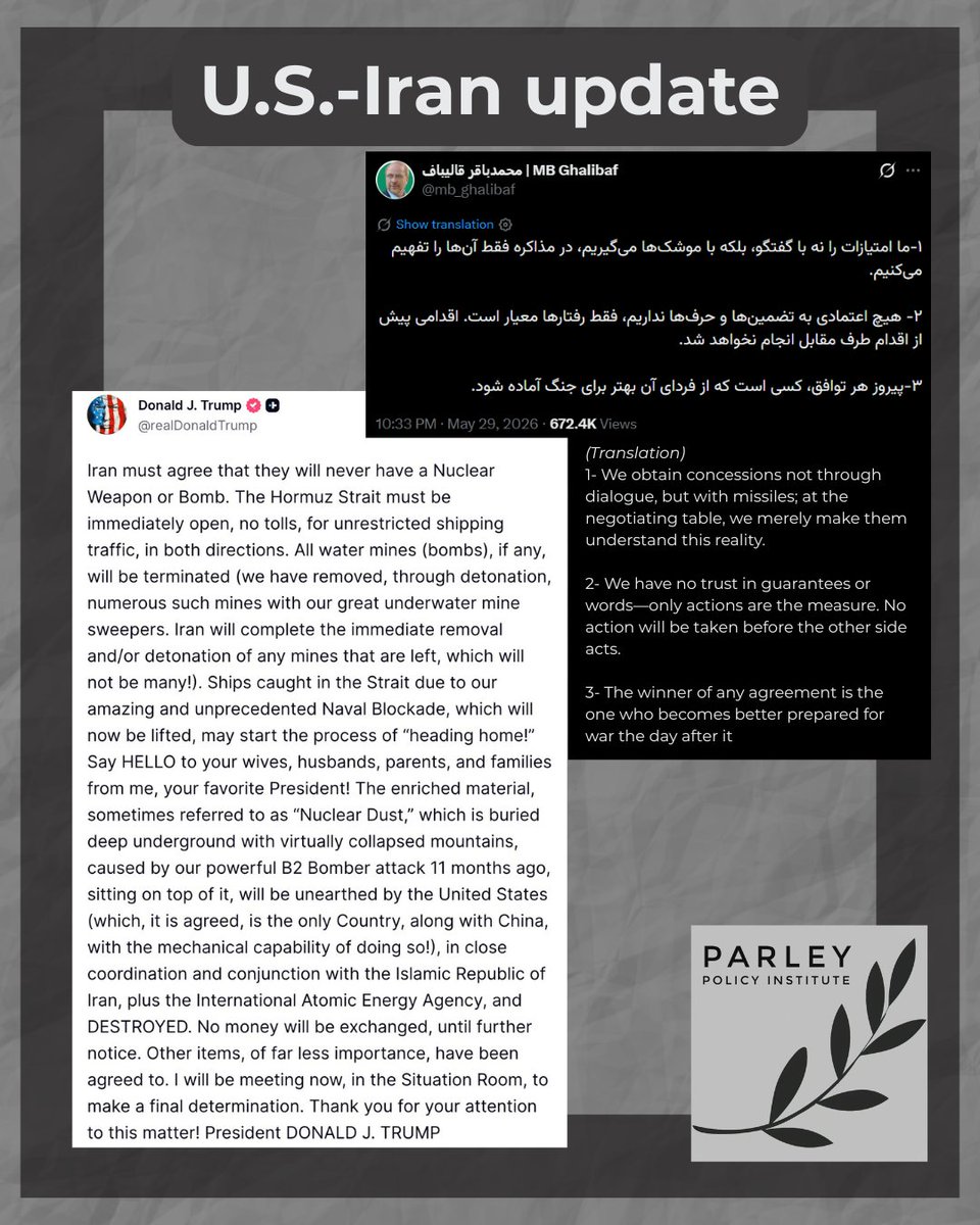 ParleyPolicy's tweet photo. President Donald Trump presided over a two-hour-long meeting in the White House Situation Room to deliberate the proposed peace memorandum negotiated with Tehran. The meeting result in a rejection of the proposal.

The White House delivered a readout in response to... https://t.co/dQlRh2dM7Z