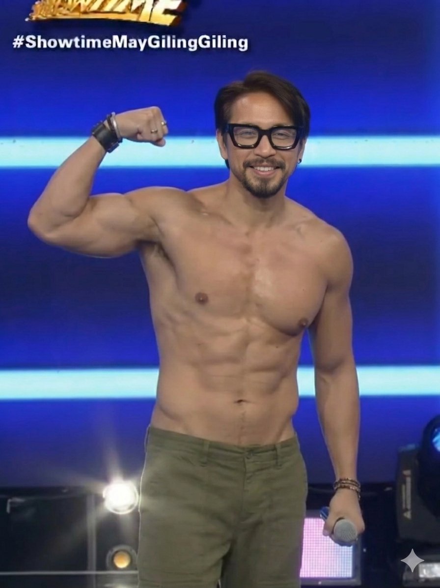 PECSTure's tweet photo. @itsShowtimeNa #jhonghilario  #aiedit #muscleman https://t.co/PpMPQBQbxQ