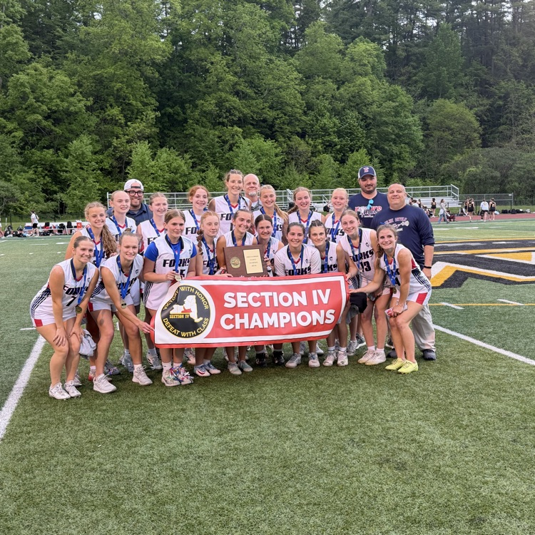 ForksAthletics's tweet photo. Congratulations to our Girls Lacrosse team on their 11-7 victory over Windsor to secure the Section IV Class D Championship! Great work girls! Go Forks! https://t.co/0PQEmbesZL