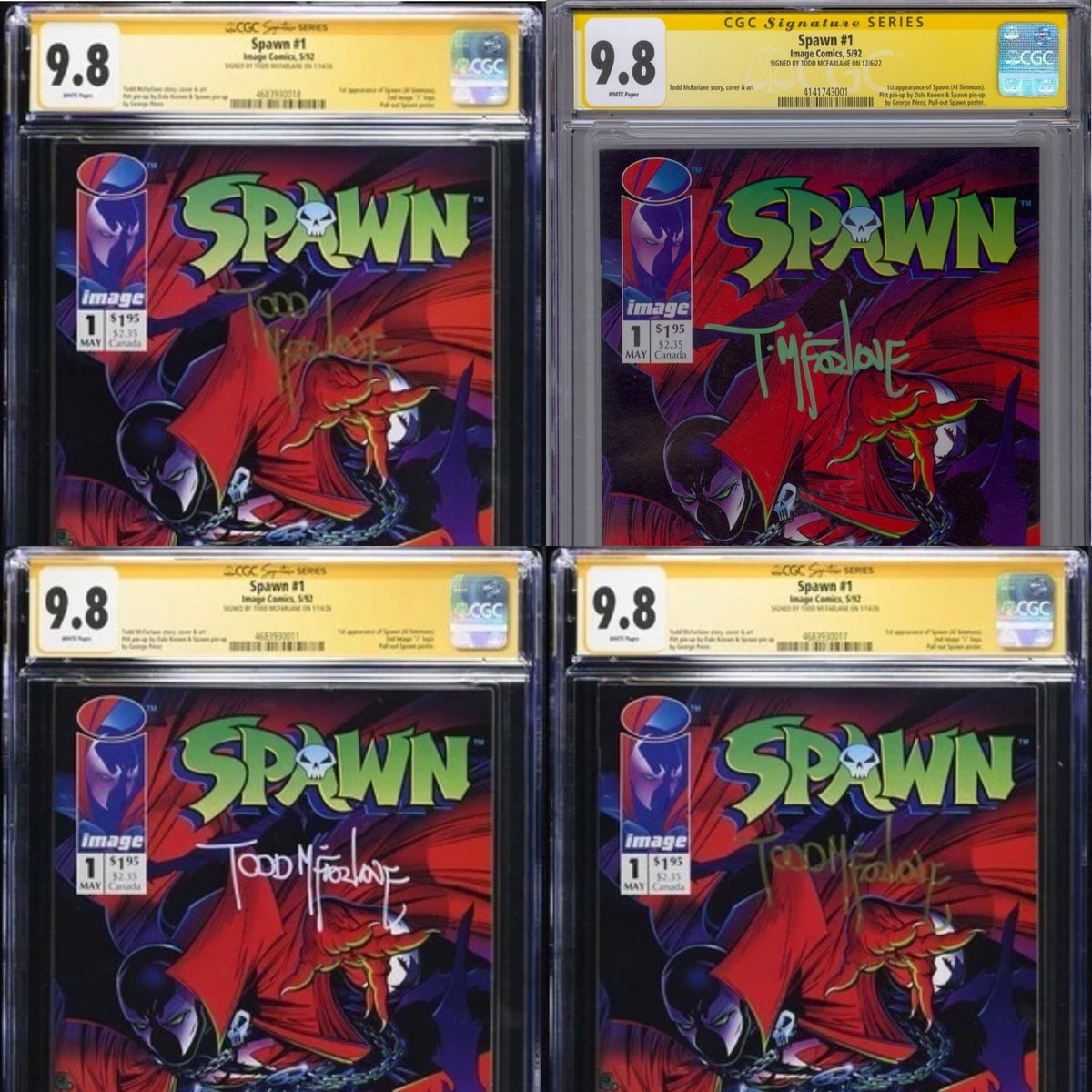 ComicsStatues's tweet photo. We've been selling signed Spawn 1s and that green marker really pops on that cover. I think I might keep the next one we get in.

#spawn #toddmcfarlane #signedcomics #comics #comicbooks https://t.co/ASreS5hjwn
