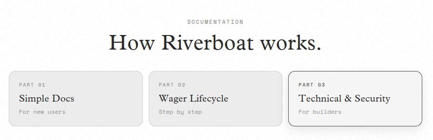 riverboat_x's tweet photo. Riverboat protocol documentation has been completed across three separate volumes to accommodate differing levels of technical interest and expertise.

May they be shipped far and wide—

https://t.co/clnebl1b54 https://t.co/oalEehyS8B