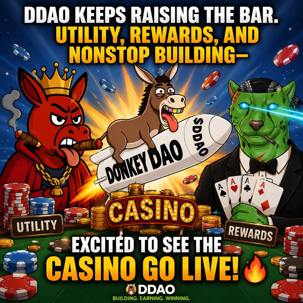 Golyuuhsy's tweet photo. @Its_Ha_Dost DDAO keeps raising the bar. Utility, rewards, and nonstop building—excited to see the casino go live! 🔥
Best meme for this 
@0xSrMessi 
@ghoulswap 
@Freki_OG https://t.co/gWXc8nDbTN