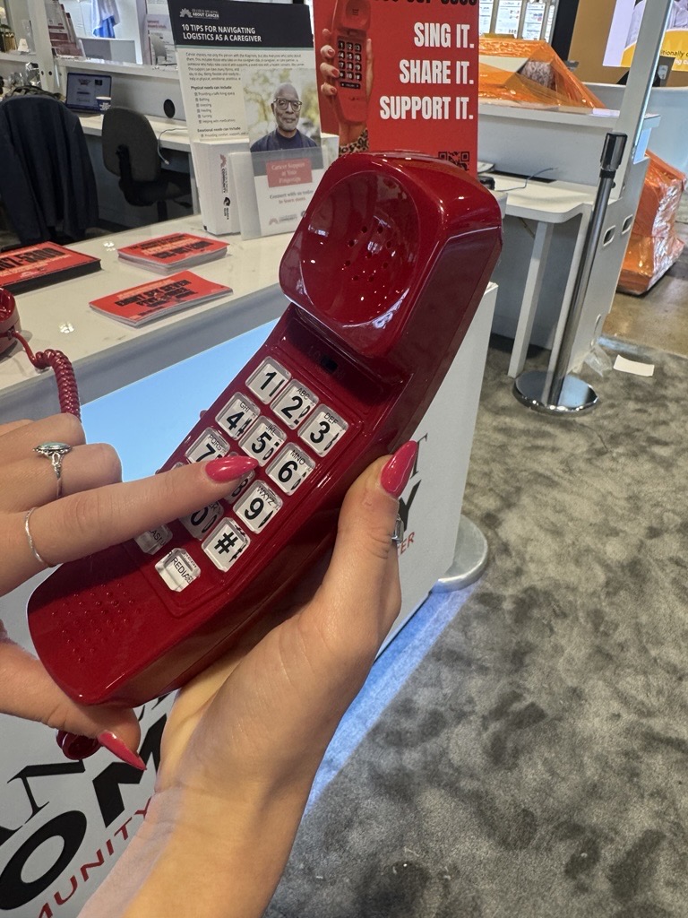 CancerSupportHQ's tweet photo. CSC-867-5309 is calling at #ASCO2026! Stop by the Cancer Support Community booth at the Patient Advocacy Exhibit to call our iconic red phone to experience the CSC Helpline and sing along to Tommy Tutone's classic hit! https://t.co/LzKLCIny4K