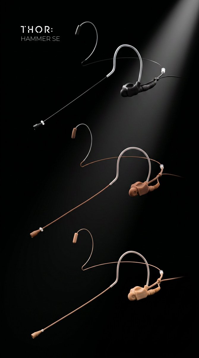 THORavUS's tweet photo. Three colors. One Hammer.

The THOR Hammer SE in Black, Tan, and Brown blends seamlessly and performs exceptionally.

Same precision capsule. Same featherlight design. Choose your shade.

#THORMicrophones #HammerSE #ProAudio #LiveSound #TheaterMic #HouseOfWorship https://t.co/w25FtjRmfO