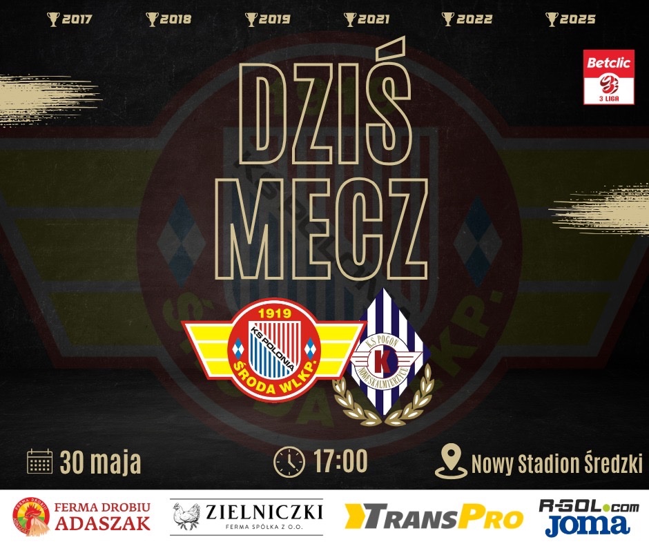 poloniasroda's tweet photo. 🔥🔥 DZIEŃ MECZOWY! 🔥🔥
⚽️Przed nami ostatni ligowy mecz sezonu 2025/26! ⚽️
⚔️ Polonia Środa Wlkp. – Pogoń Nowe Skalmierzyce
🏆 III liga, grupa 2 | Kolejka 34
📅 Sobota, 30 maja | 🕔 17:00
🏟 Nowy Stadion Średzki

🖥️ Transmisja
https://t.co/IwIO3urE9l

#KSPPOG #PoloniaŚroda https://t.co/1XG6TIQLX7