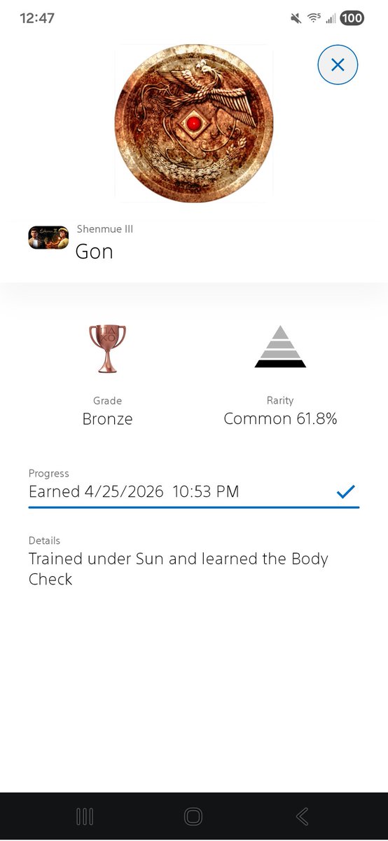 chancler_joe's tweet photo. Hey guys, I earned a trophy in Shenmue 3 Episode #10
#PlayStationTrophy #PSTrophy #trophy #trophyhunter #trophyhunting #Shenmue
Photo Courtesy Of @Eva_smith009 https://t.co/IvBOqiRJY0