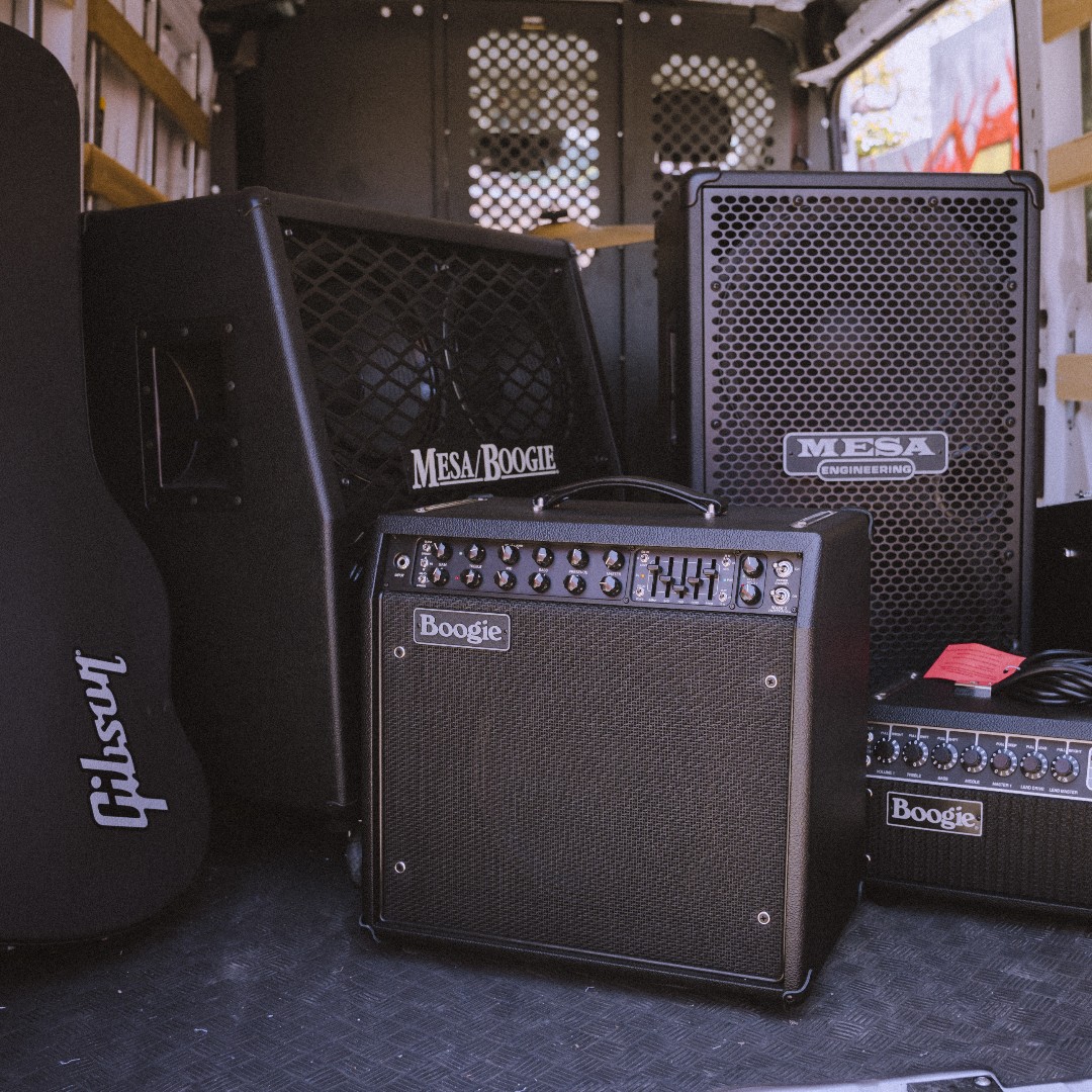 MesaBoogie's tweet photo. The Mark Five: 35's Channel 1 MID knob changes function at 5. Above that, it's an adjustable gain boost. Crank it, kick on CRUNCH, drop to 10W. You're now grinding in the "clean" channel. 

Find them here: https://t.co/0WoBph0B8I https://t.co/E4gKR5OyUR