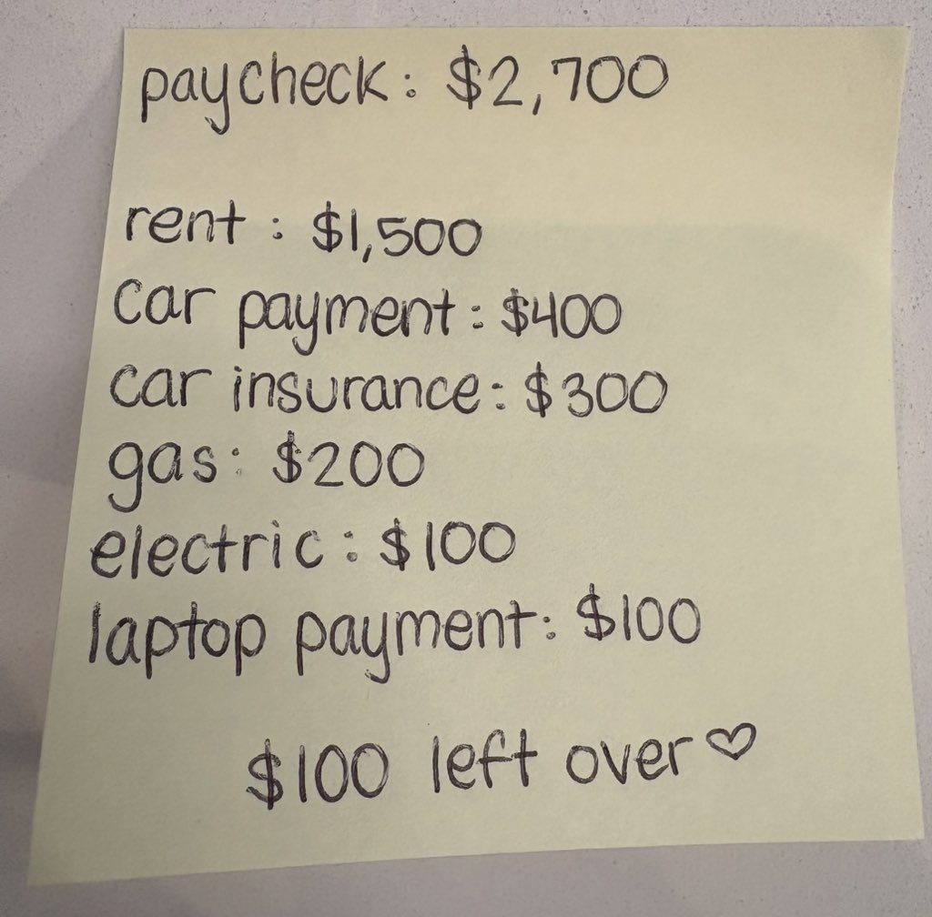 sabs_wednesday's tweet photo. these r my monthly expenses if anyone’s wondering…literally all necessities i cannot just “not pay for things i dont need” https://t.co/Nx0Pg52xdA
