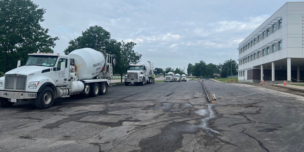 FZSchools's tweet photo. For our crews, summer means full speed ahead! Unit ventilators being removed at four schools getting new HVAC. You might have noticed parking lot work at West High (shown) &amp; North High. Projects made possible through community support of FZ Prop 4 in 2022. Thank you! https://t.co/94pCQIc4PJ