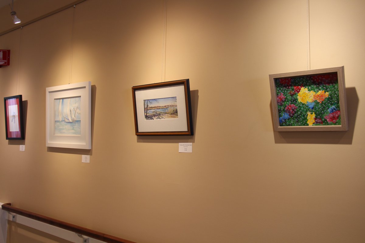 SamaritanNJ's tweet photo. A fresh new Art of Healing exhibit arrives at The Samaritan Center at Voorhees, one of our hospice inpatient units. The exhibit serves as a comfort to patients, families, and staff. Read more about the Bay Girls (link below). https://t.co/Bv08IAcpvY