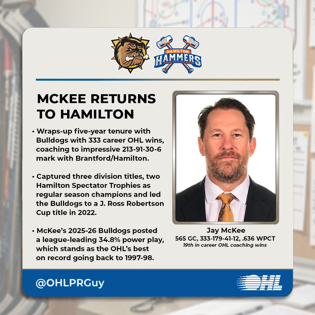 OHLprguy's tweet photo. Always generous with his time and thoughtful in his engagements with media.

Wishing Jay McKee the best in familiar surroundings with the @hammersahl 🔨 https://t.co/sAWNI162sP