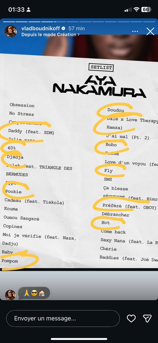 SodyaMagnadd's tweet photo. le fou du bus qui entoure tous les hits qu’il a produit 💀#ReineDeFrance #Ayanakamura #StadedeFrance https://t.co/owjzR1zxHb
