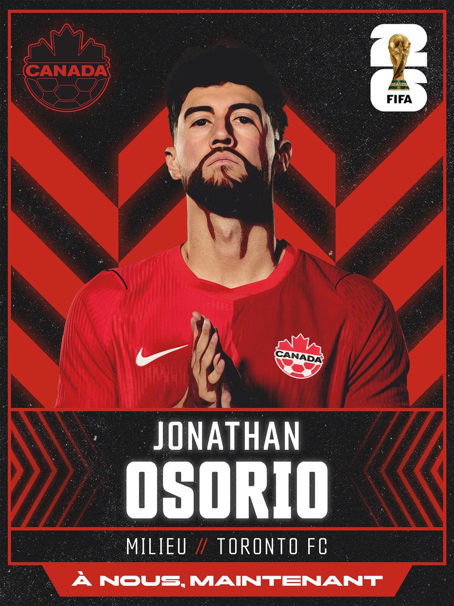 CANMNT_Official's tweet photo. Brampton, ON beginnings to global eyes. Jonathan Osorio is heading to FIFA World Cup™

Congratulations, Oso!
#OurGameNow https://t.co/RJfYOyzHbD