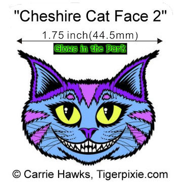 Tigerpixie's tweet photo. 💜 Pre-Order New Cheshire Cat Enamel Pin! 🙀
https://t.co/ZafJTEPbPT "Cheshire Cat Face 2" it's an updated variant of my Patreon Exclusive "Cheshire Cat Face" Pin. He will have Glow In The Dark Eyes &amp; Teeth!! 
#enamelpin #cheshirecat #catpin #catlovers #catart https://t.co/BEs48a44OO