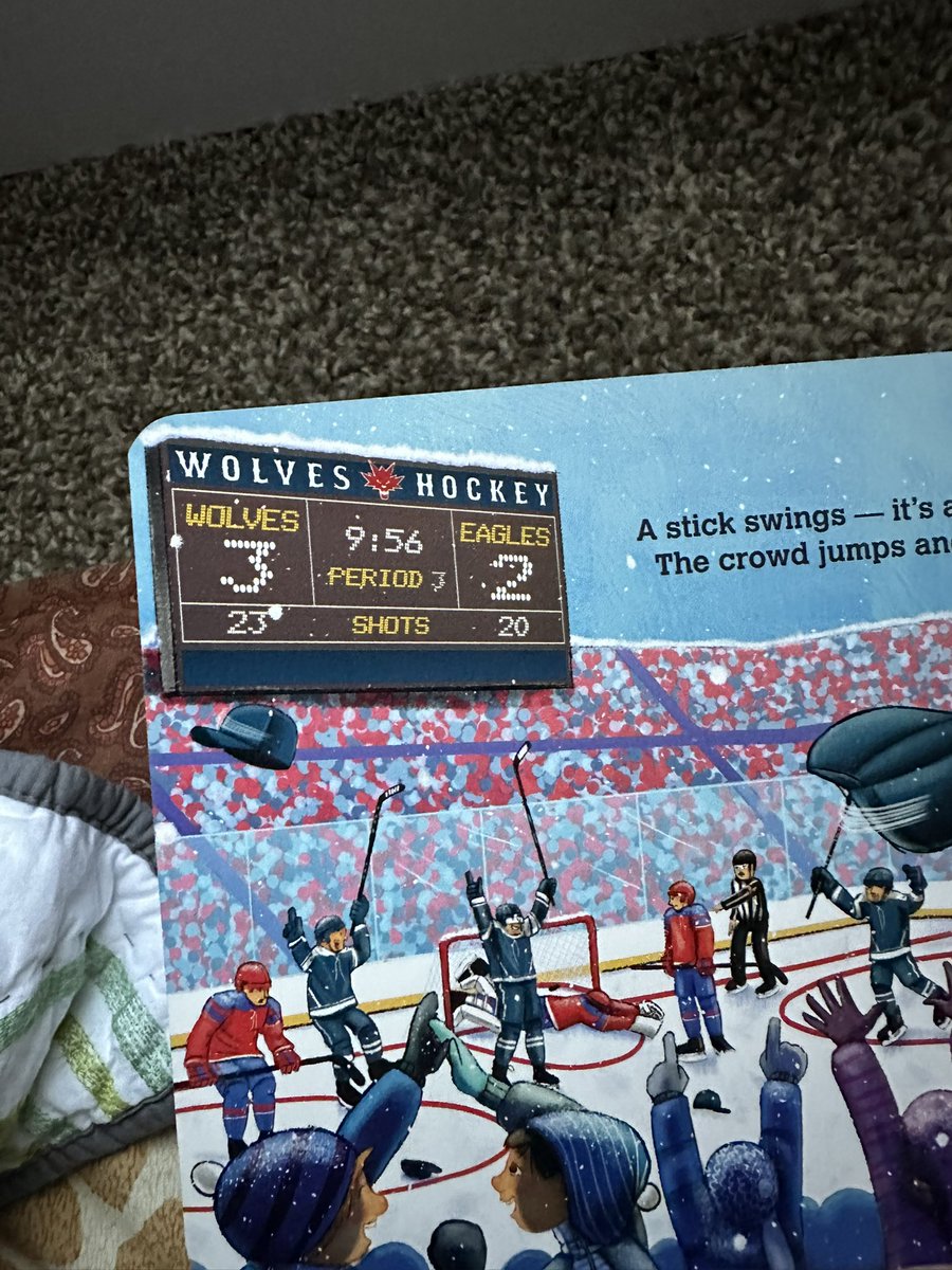 benadams22's tweet photo. It appears my son’s book Good Night Hockey correctly predicted @TheAHL’s Western Conference Finals between the @Chicago_Wolves and @ColoradoEagles.

We need to see what else the people at SI for Kids Bedtime Stories know. https://t.co/acwAlet1rg