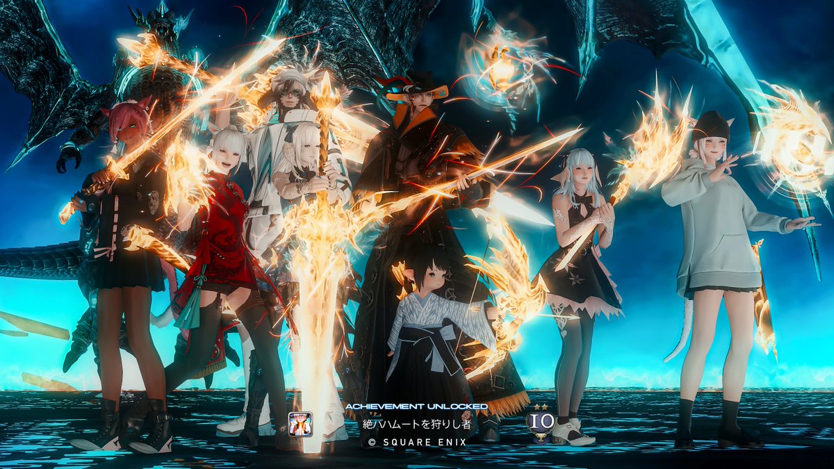 elf_pic's tweet photo. The Unending Coil of Bahamut ⦗Ultimate⦘‼︎
絶バハムート制覇！ついに3絶...初VCで最初は緊張しまくりでしたが、皆さんのお陰で楽しかったです...！
あと、エクサは1度も踏みませんでした😑❤️‍🔥 https://t.co/aBG12q6l3N