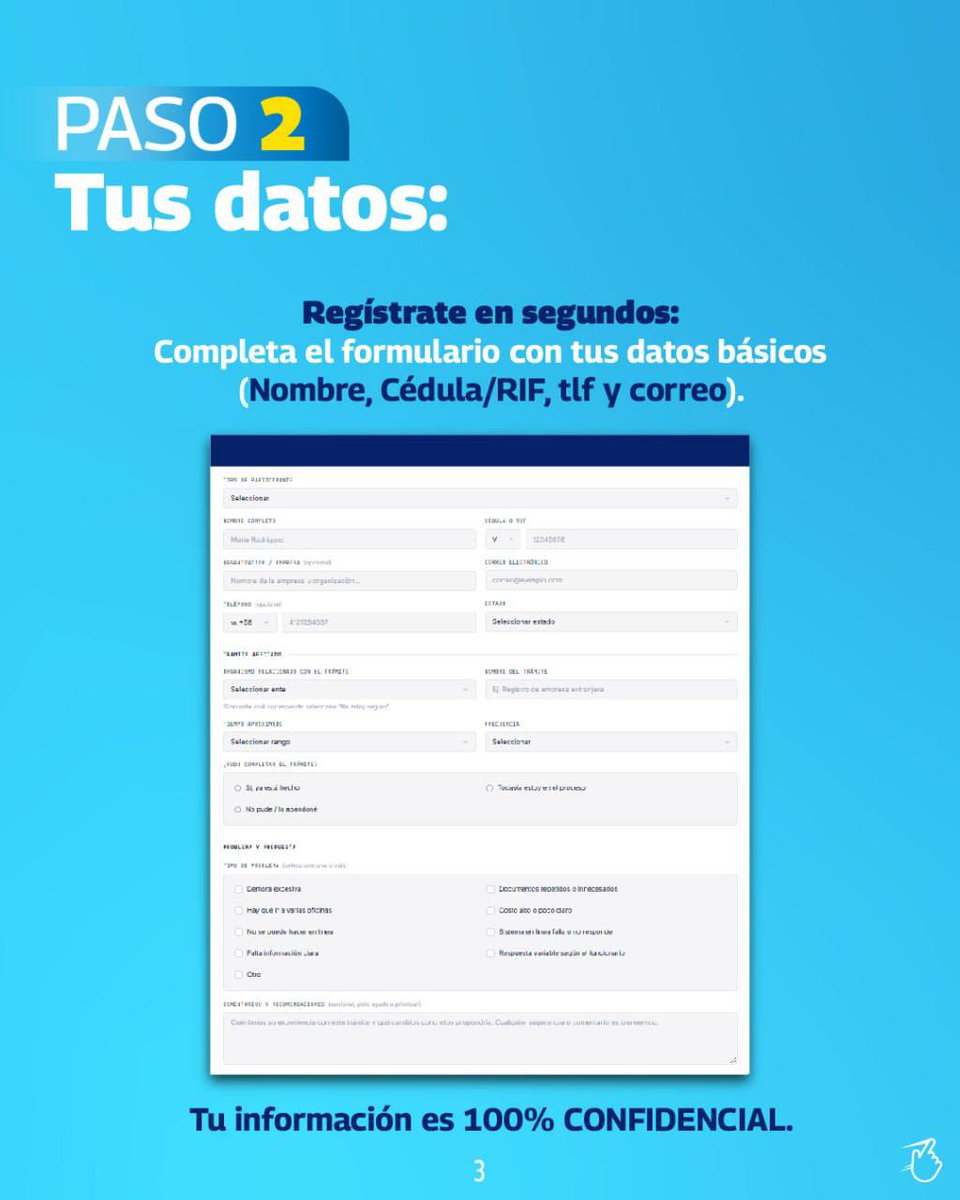 embTT_ve's tweet photo. Inicia consulta para la simplificación de trámites públicos venezolanos. Reporta el problema en 4 sencillos pasos. https://t.co/E1SCIvrvqA