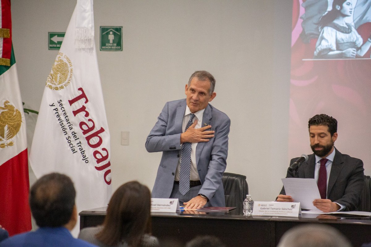 STPS_mx's tweet photo. En la @STPS_mx presentamos el informe “La Consolidación de la Reforma al Sistema de Justicia Laboral”, con los resultados de la #ReformaLaboral2019, una transformación histórica hacia una democracia sindical real, con voto libre y secreto, y con una justicia laboral más ágil🇲🇽 https://t.co/Ktb64VtekX