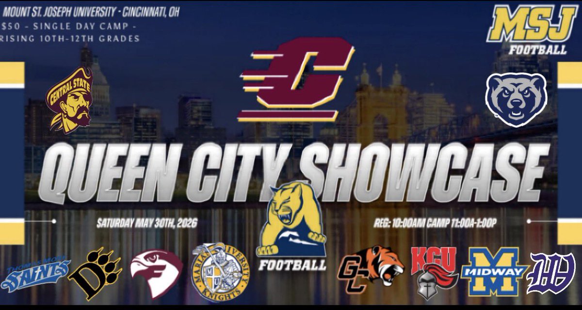 brody_clay71's tweet photo. Can’t wait to attend @MSJ_FB Queen City Showcase tomorrow. Ready to learn and compete, excited to get in front of some great football programs! I have completed recruiting questionnaires for all attending schools. #letswork https://t.co/fu6WbZSVbJ