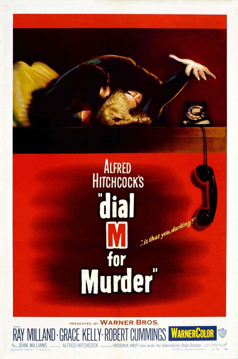 FilmNewsNos's tweet photo. 🎬MOVIE HISTORY: 72 years ago today, May 29, 1954, the movie 'Dial M for Murder' opened in theaters!

#RayMilland #GraceKelly #RobertCummings #JohnWilliams #AnthonyDawson #LeoBritt #PatrickAllen #RobinHughes #MartinMilner #GeorgeLeigh #GeorgeAlderson #AlfredHitchcock https://t.co/fiiNHPqjL3