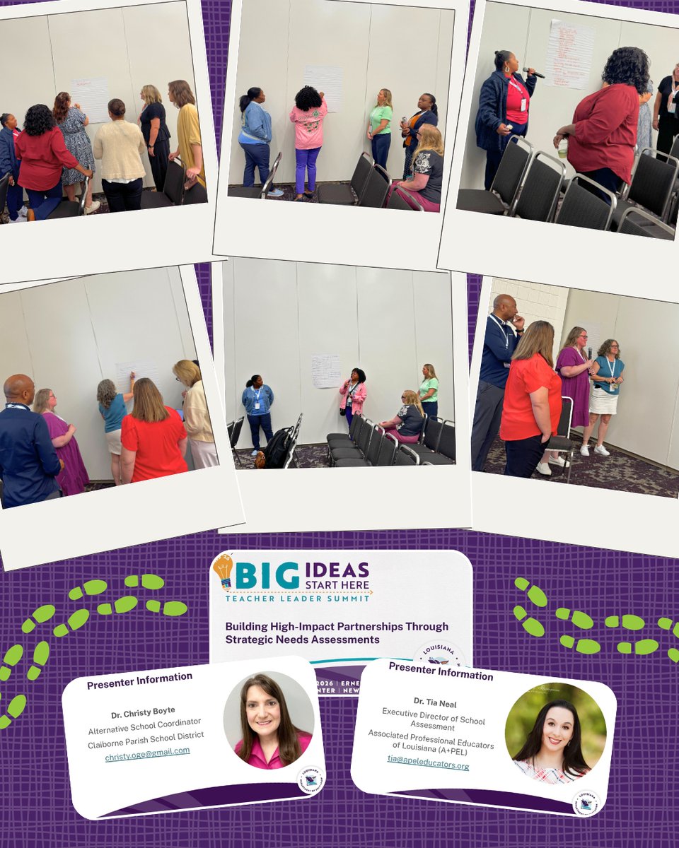 goAPEL's tweet photo. No sitting and listening for this session! 👣 Participants took part in a gallery walk during Dr. Tia Neal and Dr. Christy Boyte's presentation, sharing ideas and exploring ways to build high-impact partnerships through strategic needs assessments.

#teacherleadersummit https://t.co/42ZjTEGDVM