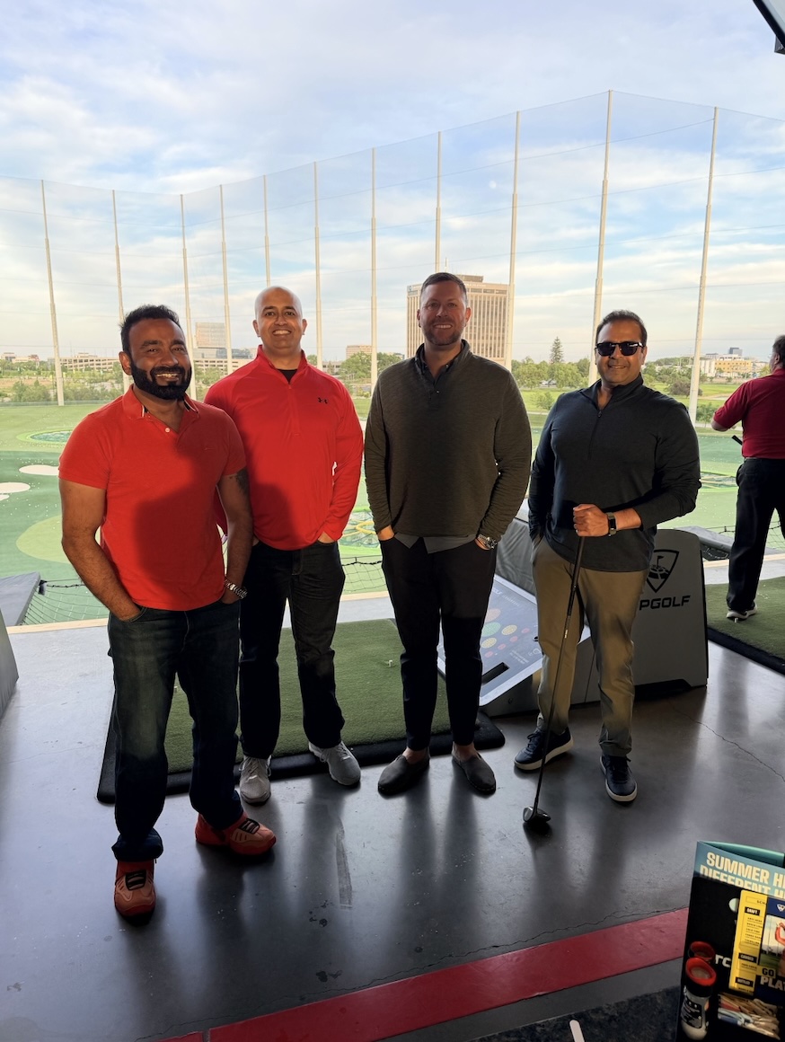 Five9's tweet photo. What a fantastic time at our Champion Power Drive event! ⛳️ A huge thank you to all the incredible customer champions who joined the Five9 team for a special evening at Topgolf Schaumburg. @Persistentsys @Trace3 @AceHardware @Paylocity @IAA_auctions @CDKGlobal #Sysmex #SEIUHCII https://t.co/YkRvGSleOw