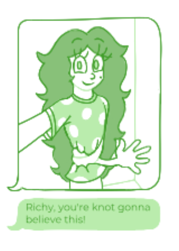 R0b0tist's tweet photo. Doodled my character, Kayley, sending texts to her boyfriend Richard.

#digitalart #oc https://t.co/gZI9H6BZsO