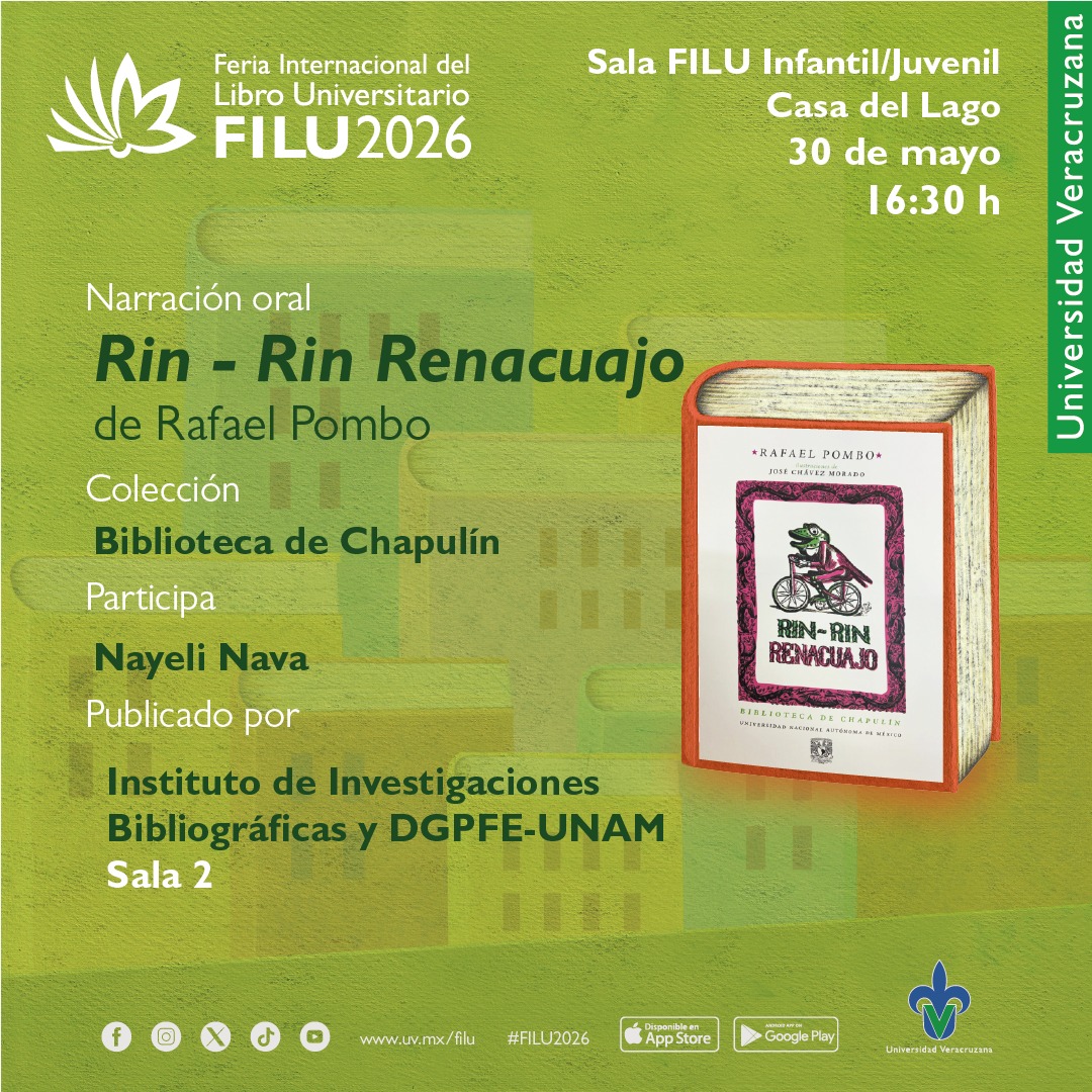 filu_uv's tweet photo. Te invitamos a la sesión de narración oral Rin - Rin Renacuajo, el inolvidable y divertido personaje creado por Rafael Pombo.
Ven con toda tu familia a revivir las andanzas de este simpático personaje a través de una experiencia viva, sonora y llena de imaginación. https://t.co/t05UV8IFpN