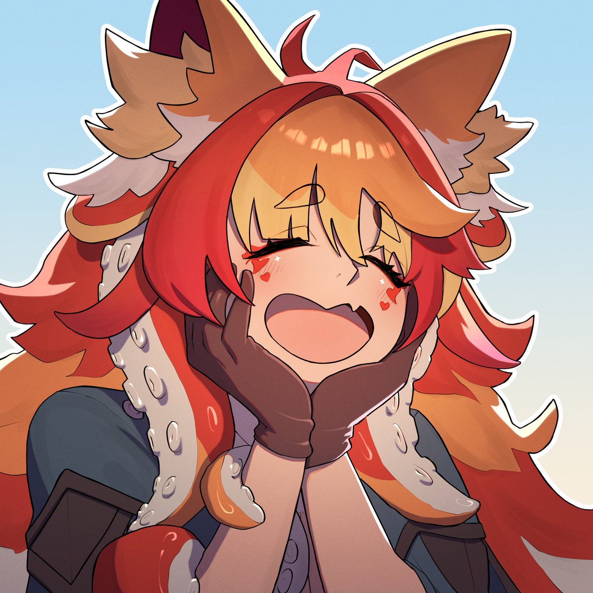 DavyJonesK9's tweet photo. I just love how my fluffy ears mix with my hair so nicely 🧡

Art: @/DannryuDan https://t.co/m7UGF0QGCz