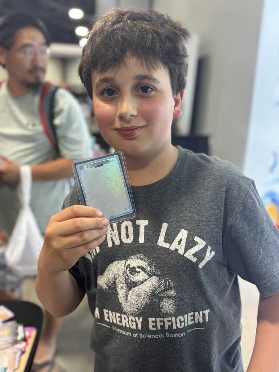 vibes_tcg's tweet photo. What a pack! A young fan at @SCGCON DC pulled a Sketch Lil Bellyacher ✨ https://t.co/StY43QOW1W