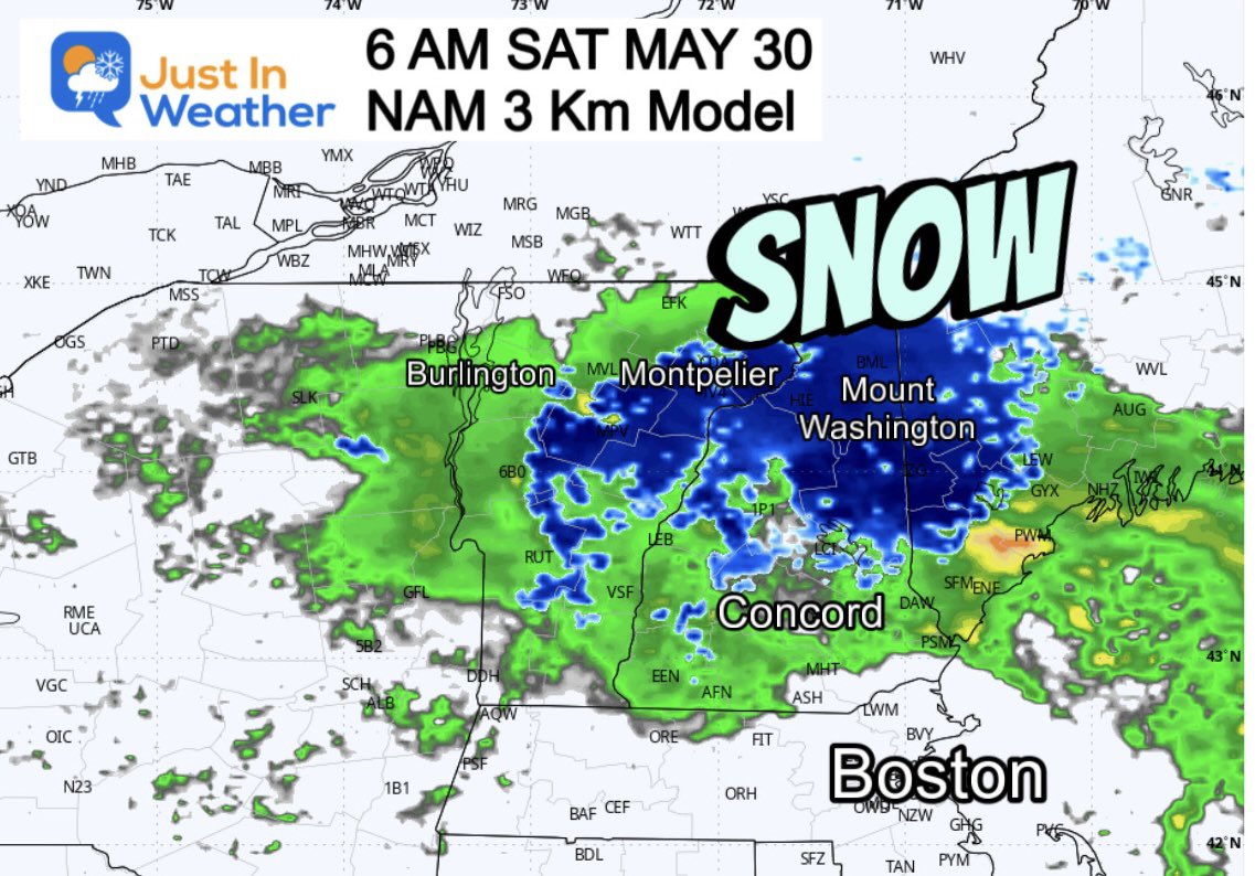 SNO-MG ️ Yes, Snow expected Saturday morning May 30 in New England ...