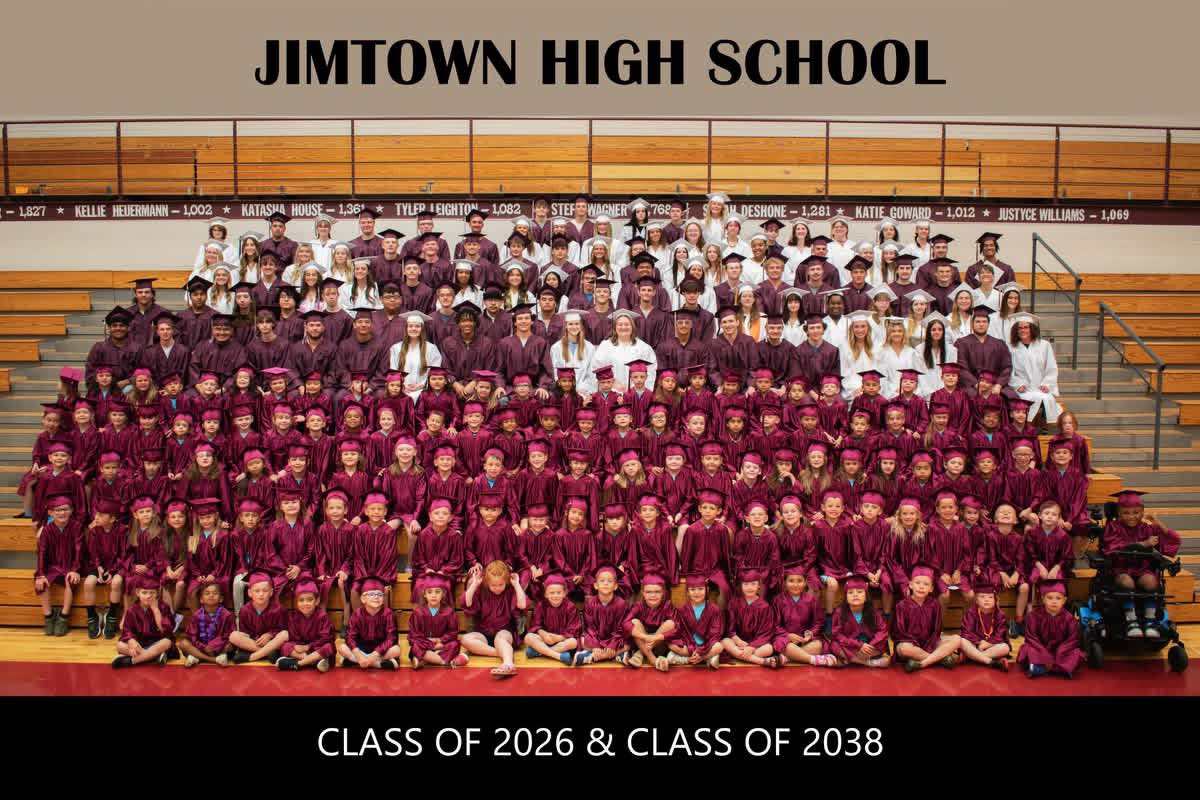 JimtownHigh's tweet photo. Class of 2026 graduate 🎓…Class of 2038
#jimmiePRIDE
#tradition https://t.co/snJSXIl2RQ
