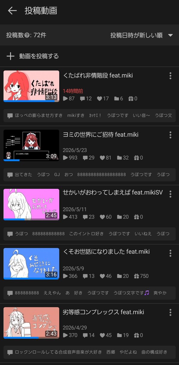 JBKZ9's tweet photo. mikiさんを知ってもらうためにずっと曲を書き続けてます https://t.co/xDH9E9LBN3