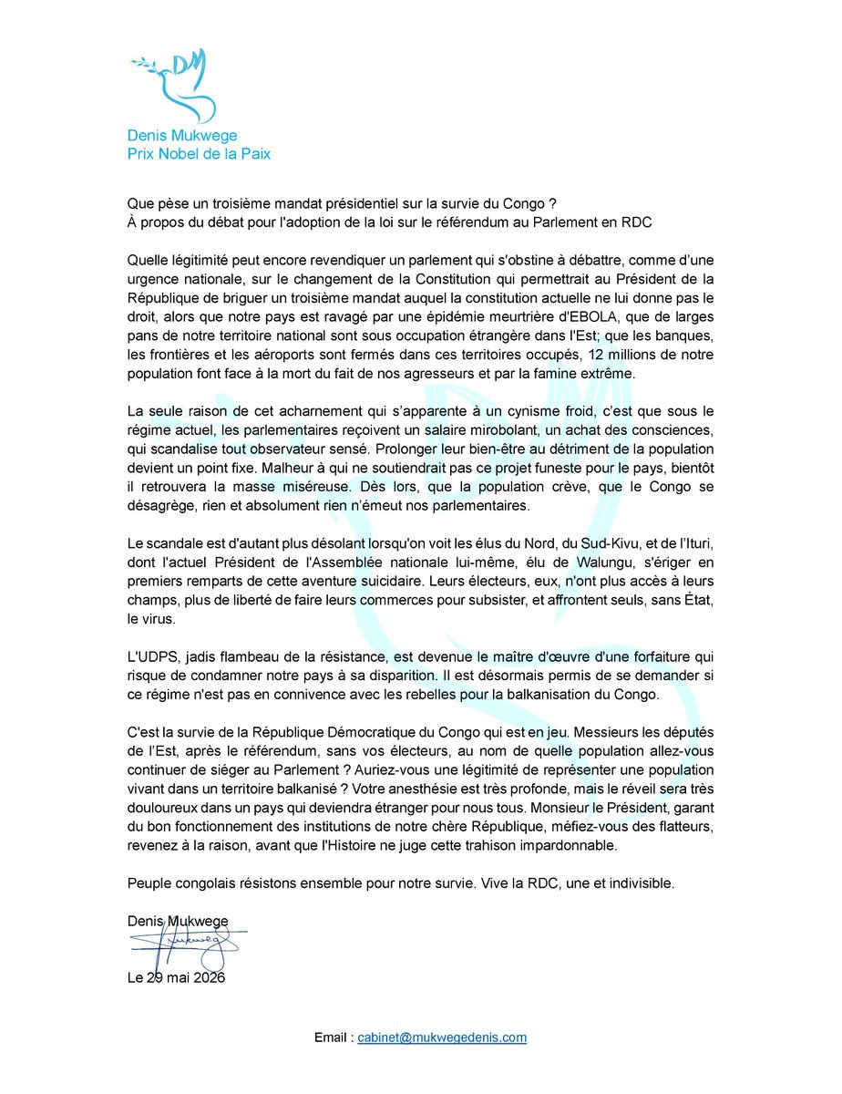 Denis Mukwege tweet media