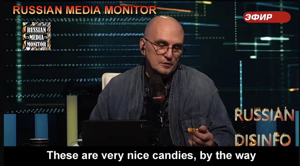 Prune602's tweet photo. “One lowlife that was eradicated by our guys had a whole box of “Korivka” candy, so I grabbed some. These are very nice candies, by the way. I eat this trophy candy before the broadcast”

~ Sergey Karnaukhov 

WTF is wrong with you? JFC! You’re bragging about stolen corpse candy! https://t.co/Gh4NluQpAd