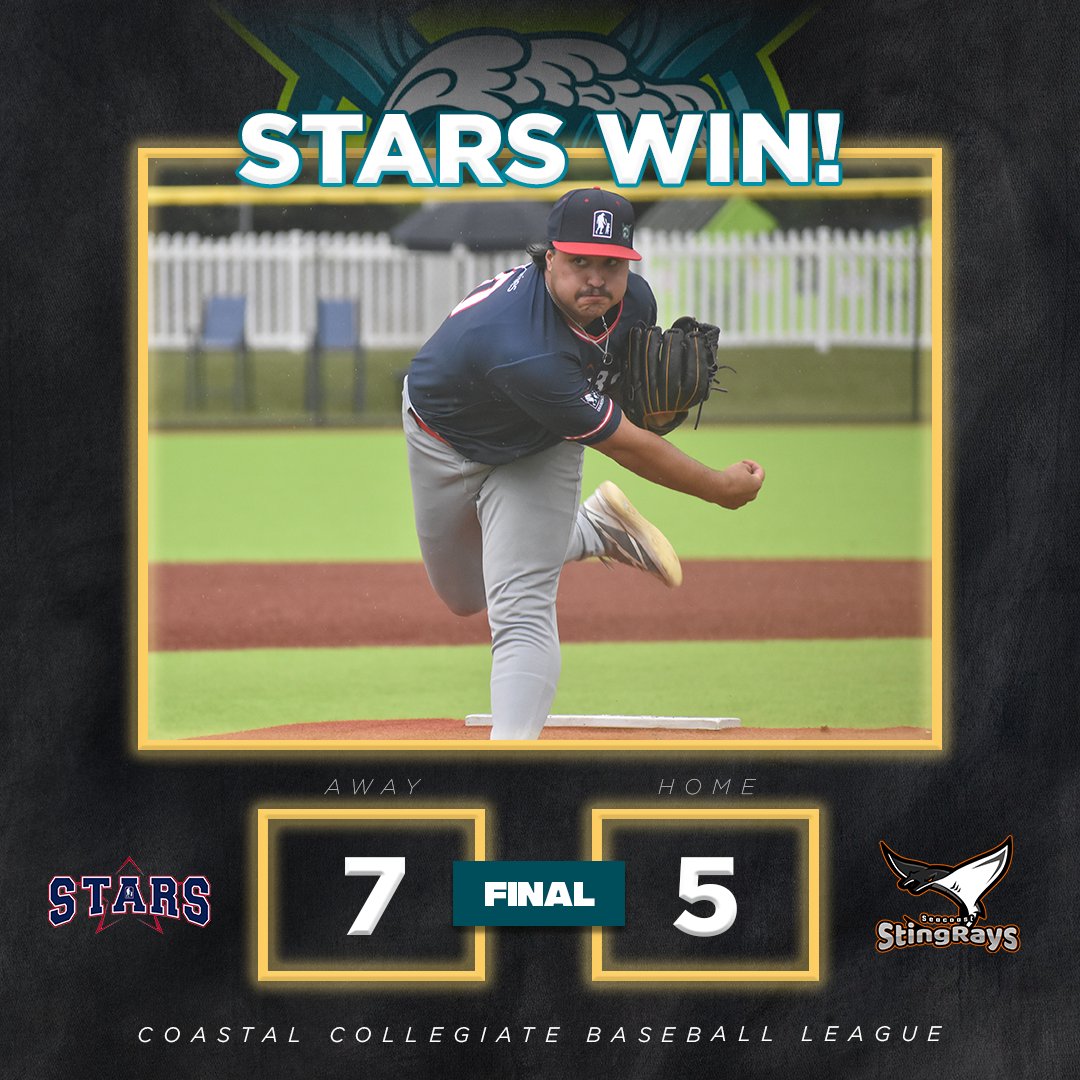 CCBLJAX's tweet photo. ⭐️Stars win it in the rain!

We'll see you all back at Bragan next week!

#CCBLJAX | #CollegeSummerLeague https://t.co/LmXT9JI6dY