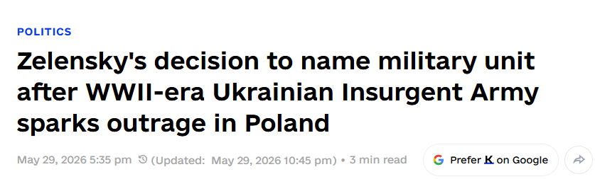 MarcinCold's tweet photo. @Moloch_child @GloOouD Well, that didn't age well since Zelensky decided to name some UPA nazi shit as national heroes. That's anty-polish politics on hard mode going on. https://t.co/1mGIgr4RkG