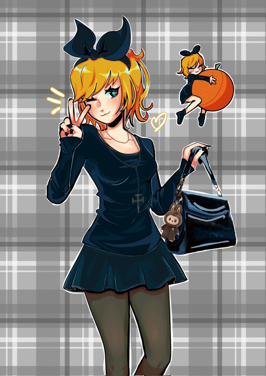 lowkeiz_https's tweet photo. 🍊

 #rinkagamine #fanart #vocaloidfanart #vocaloid https://t.co/jRFsJRKano