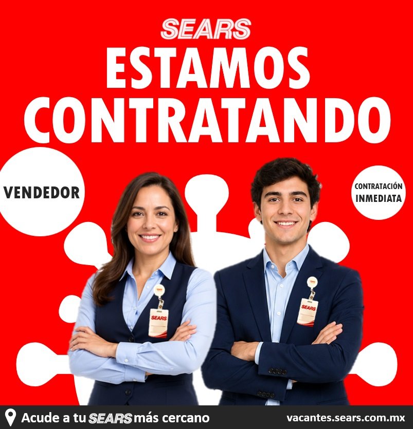 SearsRh211's tweet photo. ✨ En Sears Plaza Mayor seguimos creciendo
Buscamos vendedores con actitud y ganas de desarrollarse 🚀

📍 León, Gto.
Postúlate hoy

#VacantesLeón #EmpleoLeón #SearsPlazaMayor #Ventas #TrabajoSíHay #Reclutamiento #OportunidadLaboral https://t.co/7VxWCFosF6