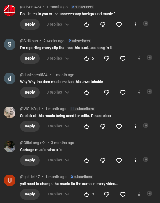 hungl_'s tweet photo. i think it might finally be time to change the music 

the comments have had enough 😭 https://t.co/8PoSVEY7K9