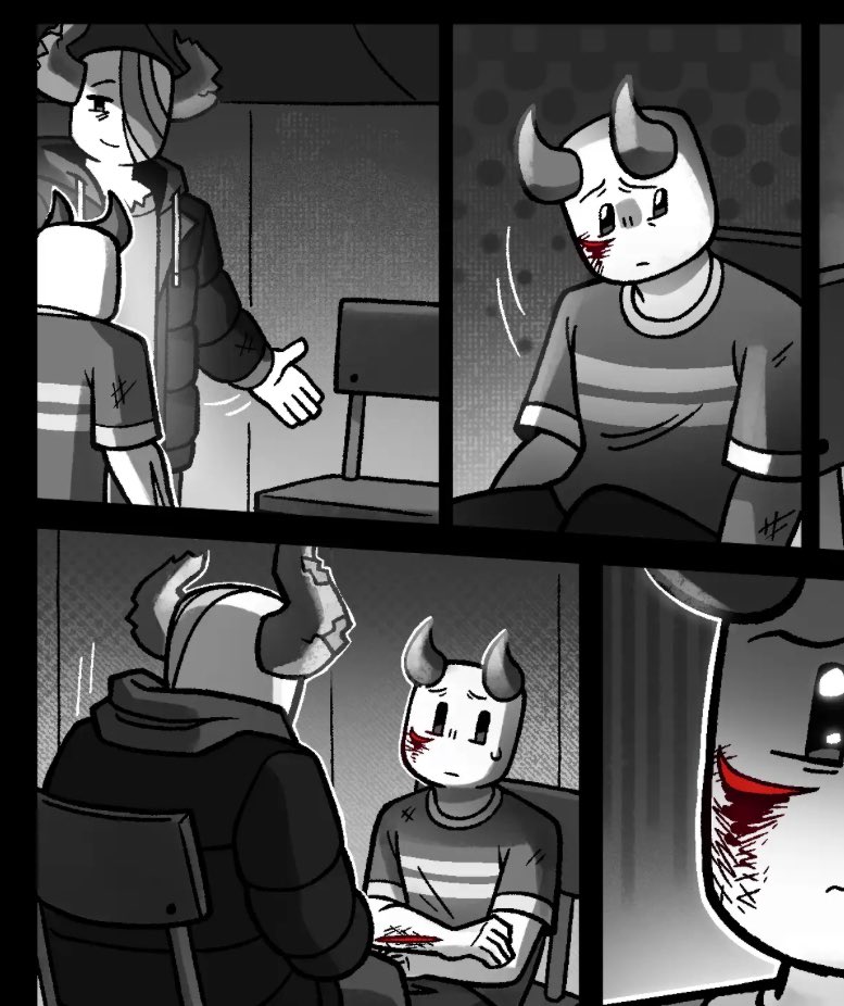 lacedreq's tweet photo. as much as i like smiley medkit i can't tell if sword's perception of her is an instance of sword being an unreliable narrator and not accurate to how she truly looked in that moment.. compared to the medkit we know, at least https://t.co/eAS8RF3arH