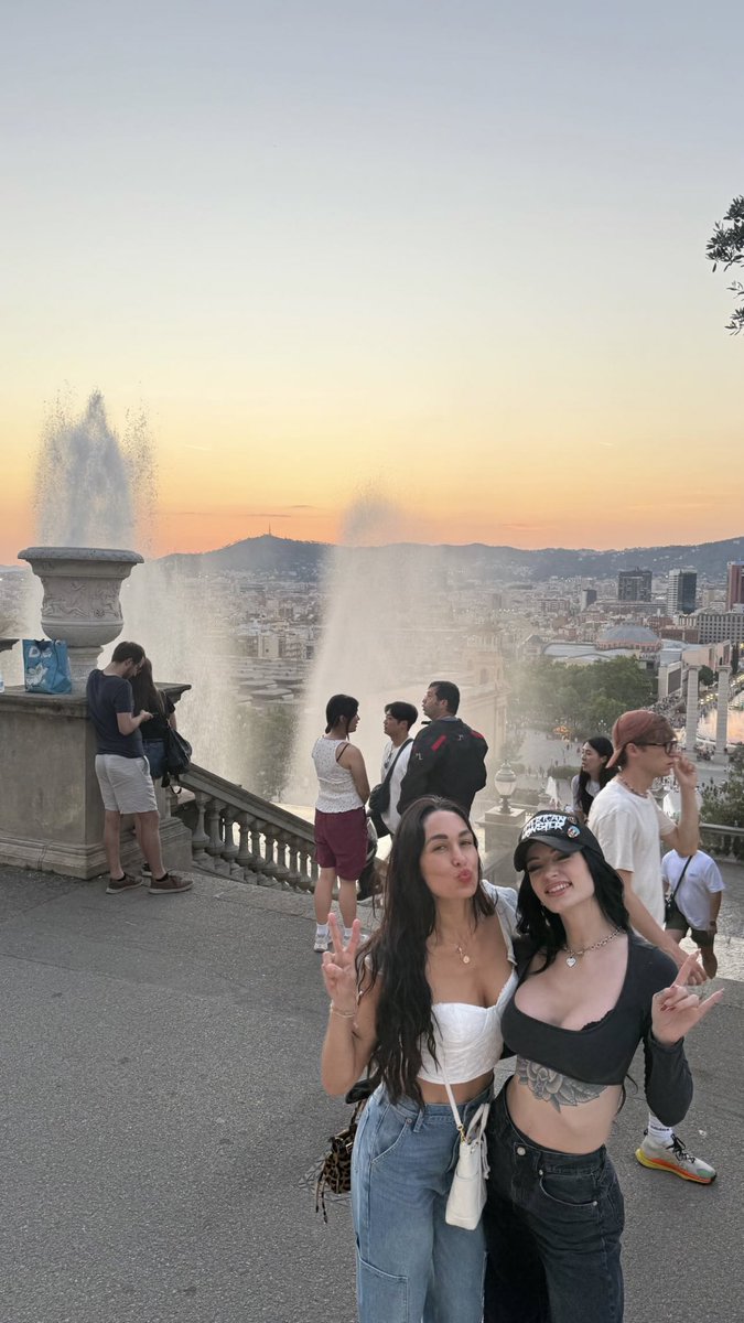 BRIZEEMODE's tweet photo. Brie Bella and Paige stun in Barcelona! 🤍 https://t.co/82fzkR8knn